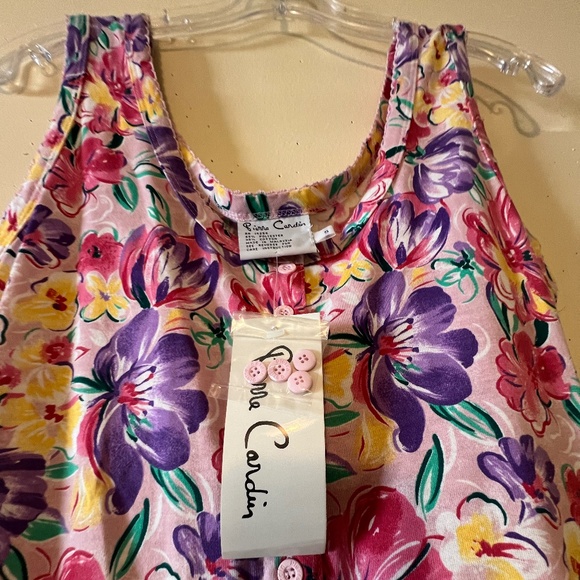 NWT Pierre Cardin Women's Floral Button-Down Front Floral Dress, Small - Picture 8 of 8